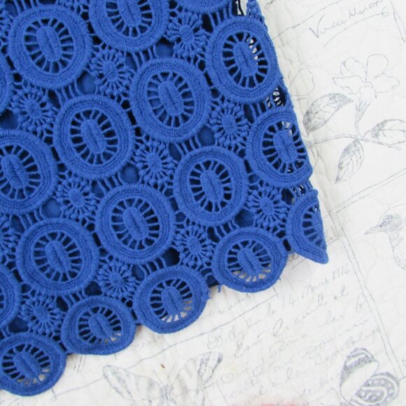 Perfect Boden Rhiannon Lace Dress Opulant Blue Sheath Cocktail Wedding Guest 10R - Picture 8 of 10